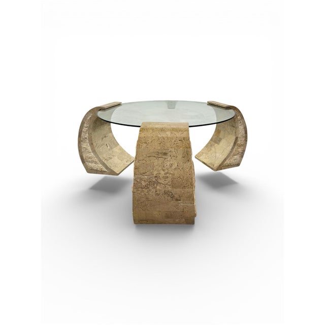 Maitland - Smith Faux Travertine Coffee Table by Magnussen Home For Sale - Image 4 of 9