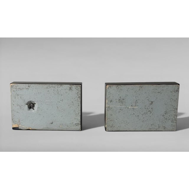 Art Deco French Pair of Dancer Bookends in Spelter and Black Marquina Marble For Sale - Image 17 of 18