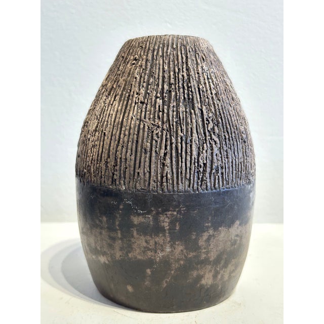 Contemporary Ceramic Vase by Nancy Pirri For Sale - Image 3 of 5