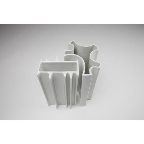 Ceramic Flower Vases by Angelo Mangiarotti for Brambilla, 1968, Set of 2 For Sale - Image 4 of 9