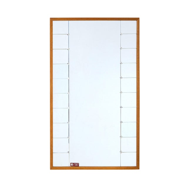 Glass Mid-Century Scandinavian Wall Mirror from Glas and Tra, 1950s For Sale - Image 7 of 7