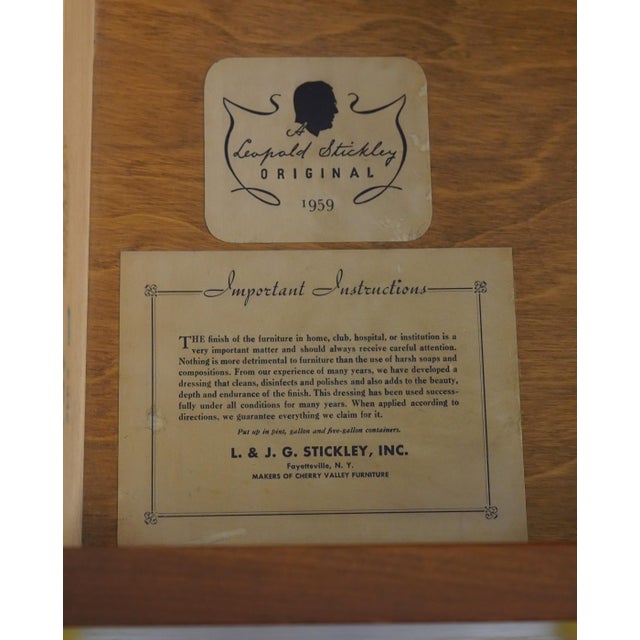 Stickley Queen Anne Cherry Flat Top Highboy For Sale - Image 17 of 18