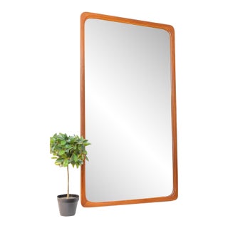 1960s Danish Modern Teak Wall Mirror For Sale
