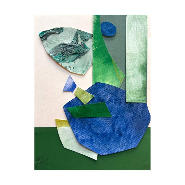 "Mr. Sunshine" is an original mixed media collage on paper by Zac Woodiel. This artwork is sold framed in a classic white...