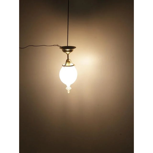 Art Nouveau Brass Ceiling Light, Austria, 1910s For Sale - Image 10 of 13