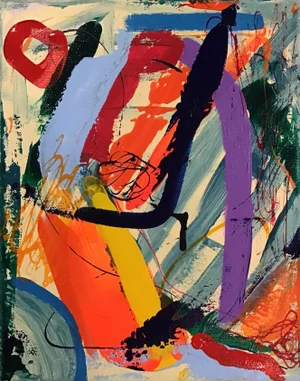 “AS102623” Contemporary Abstract Painting on Stretched Canvas