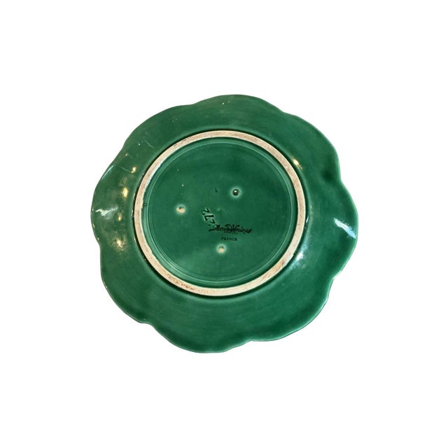 Green Early 20th Century Sarreguemines France Cabbage Ware Petite Tureen For Sale - Image 8 of 8