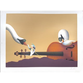 Jean-Paul Donadini, Cygnes en harmonie, Lithograph For Sale