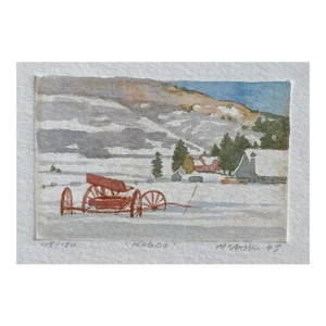 1995 McArthur Magog Winter Landscape Etching