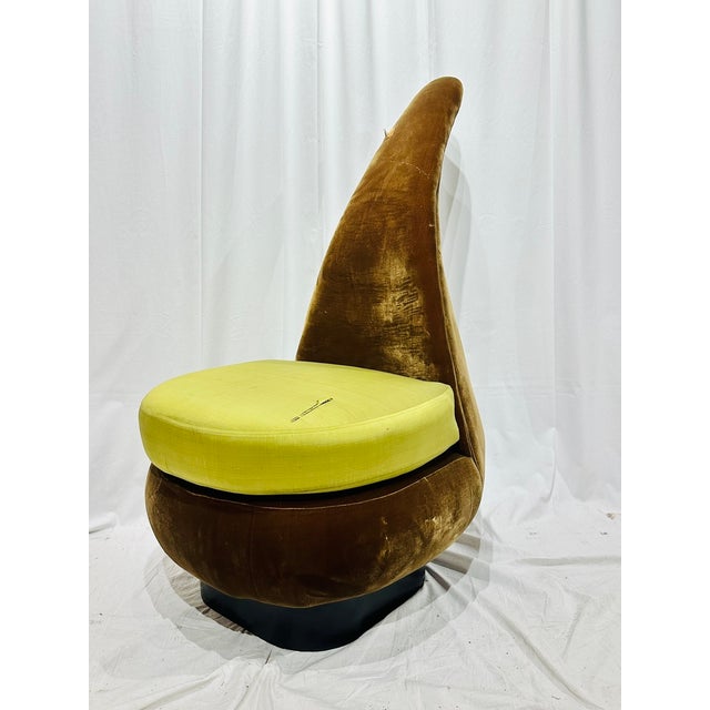 Mid-Century Modern Sculptural Mid-Century Modern Teardrop Lounge Chair on Plinth Base For Sale - Image 3 of 8