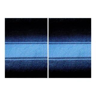 Siren Song Striped Oversized Napkin Blue - Set of 2 For Sale