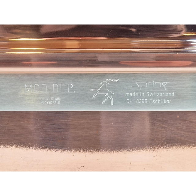 Vintage Copper-Plated Stainless Steel Spring Chafing Dish, Switzerland, 1980s For Sale - Image 17 of 18