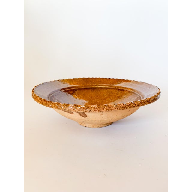 Ceramic Mid Century Burnt Sienna Glazed Moroccan Bowl For Sale - Image 7 of 10