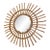 Vintage Rattan Sunburst Wall Mirror – 60 Cm – Mid-Century Bohemian Style For Sale