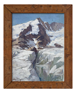 Karl Böttner, Mont Blanc, Oil Painting on Panel, 1939