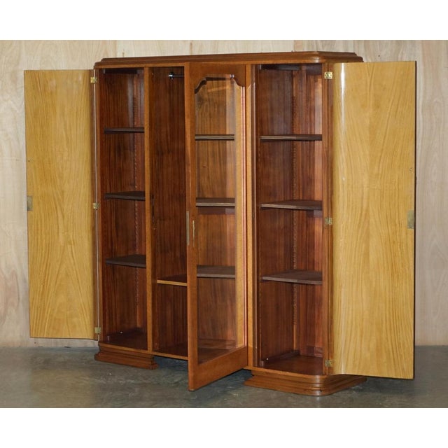 Vintage Art Deco Wardrobe in Burr Maple, 1920s For Sale - Image 17 of 18