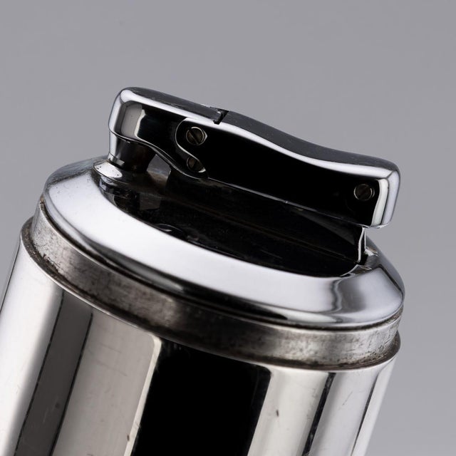 20th Century French Silver Plate & Gilt Table Lighter from Hermès, Paris, 1960s For Sale - Image 9 of 17