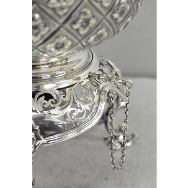 Late 19th Century Hawksworth Eyre & Co Victorian Silver Plated "Pineapple" Figural Tipping Tea Pot For Sale - Image 12 of 18