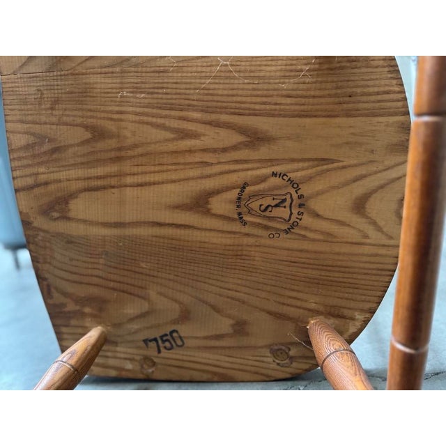 Wood Vintage Nichols & Stone Mid-Century Early American Windsor Rocking Chair - Model 750 For Sale - Image 7 of 7