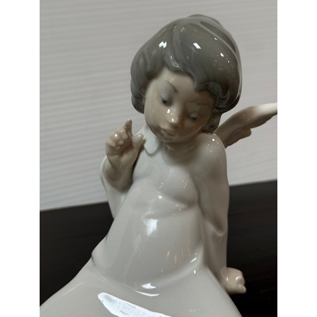Salvador Debón for Lladró Angel Wondering Porcelain Figurine, Signed For Sale - Image 11 of 12