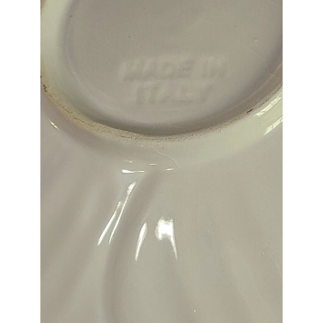 Late 20th Century Late 20th Century Italian Majolica Hand Painted Pair of Butterfly Luncheon Dessert Plates For Sale - Image 5 of 7