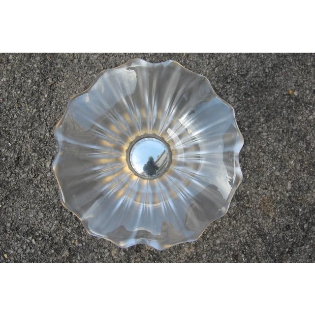 Vintage Glass and Gold Brass Centerpiece For Sale - Image 11 of 12