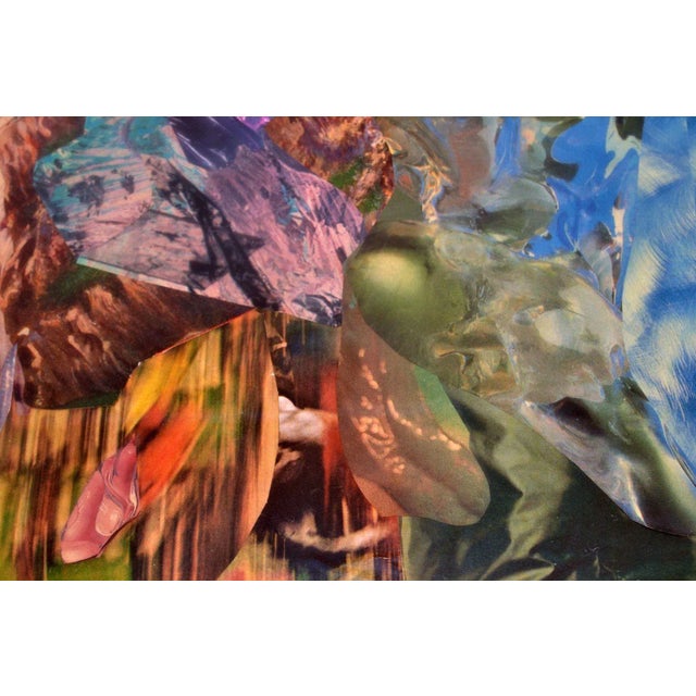 Abstract Collage Art in Multi Colours by Bill Allan, 1990s For Sale - Image 3 of 6