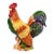 Vintage Fitz & Floyd Coq Du Village Hand Crafted Ceramic Rooster Figurine, 14” French Country Farmhouse Decor For Sale
