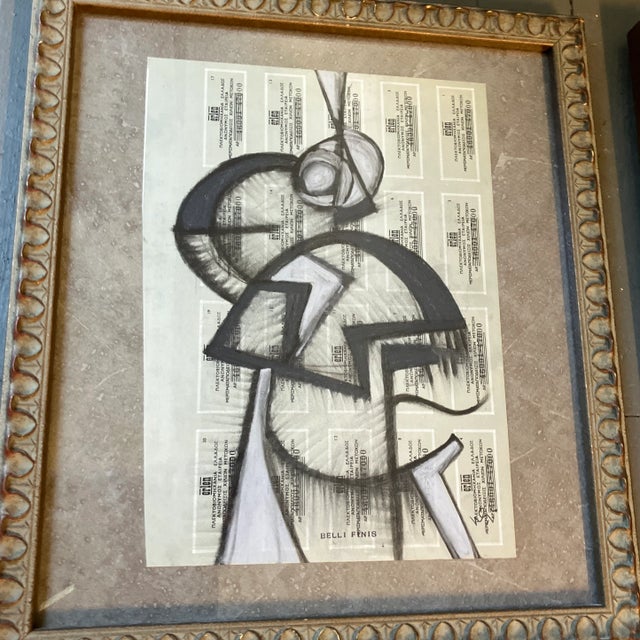 Contemporary original set of two pastel drawings on uneven paper laid on mat board. Framed and signed. Approximately 9x12,...