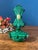 Art Deco Art Deco Malachite Glass Perfume Bottles Pair For Sale - Image 3 of 18