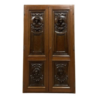 Renaissance Style Walnut Collector's Cabinet For Sale