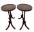 Antique Side Tables Oval Top Set of Two Double Pedestal Base Mahogany Hepplewhite For Sale - Image 12 of 17