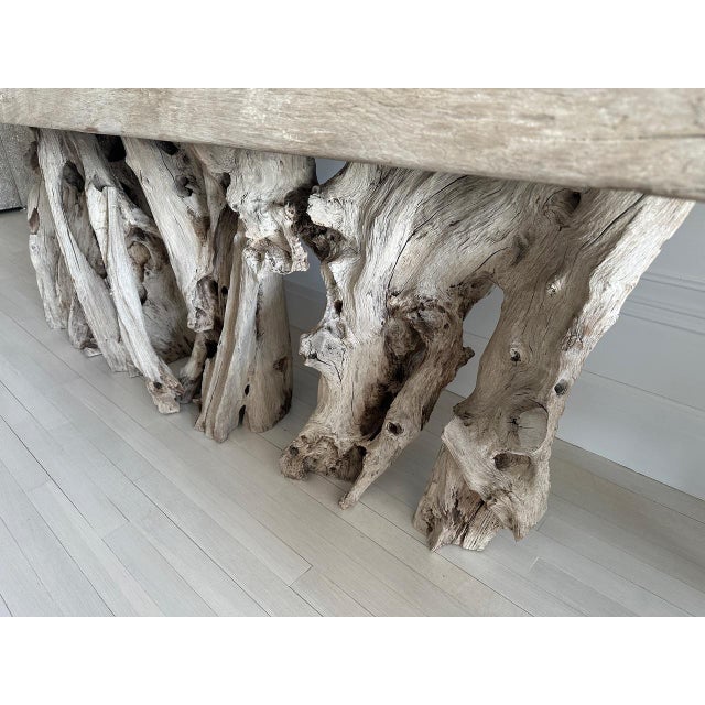 Andrianna Shamaris Monumental Organic Teak Wood Root Console Table For Sale - Image 14 of 18