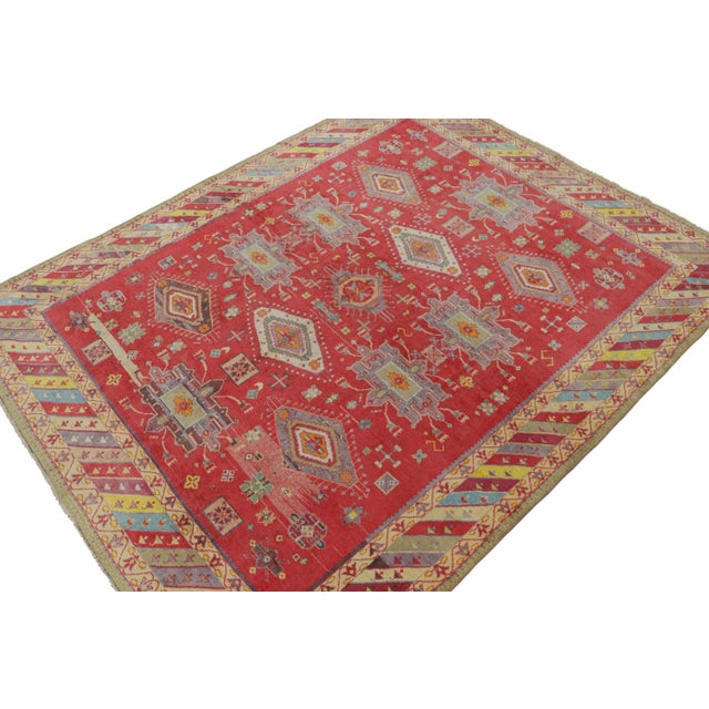 Hand-knotted in originating from India circa 1920-1930, this 9x12 antique Agra rug is an exciting new curation from Rug &...