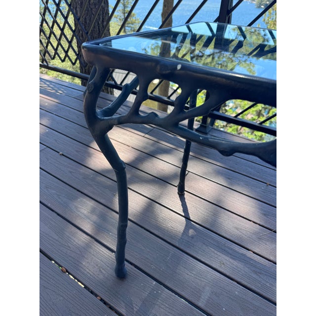 Vintage Veneman of California Twig and Branch Glass Top Console Table, Attributed For Sale - Image 9 of 11