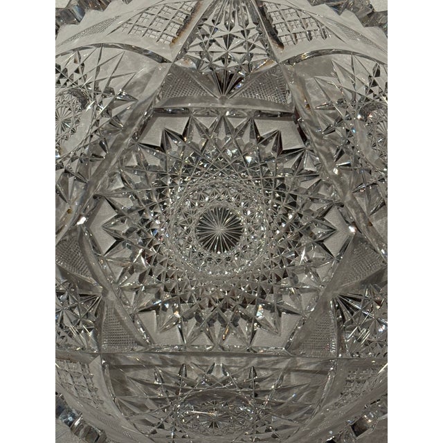 Late 19th Century American Brilliant Period Matching Crystal Bowls - a Pair For Sale - Image 10 of 12