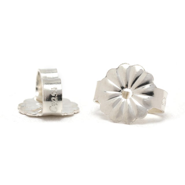 Tiffany and Co. Tiffany & Co Heart Stud Earrings, Sterling Silver, Length .38 In., Pair For Sale - Image 4 of 4