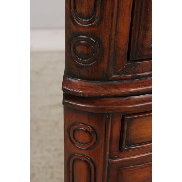 Theodore Alexander Curved Mahogany Corner Cabinet For Sale - Image 15 of 18