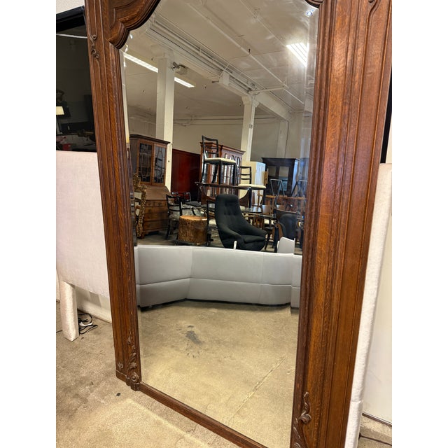 Antique French Trumeau Wall Tall Mirror, 19th Century. For Sale - Image 9 of 12