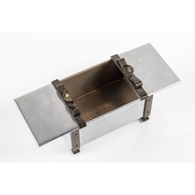Rare Antique Art Deco Chase & Revere Metal Cigarette Smoking Boxes 1930s For Sale - Image 12 of 18