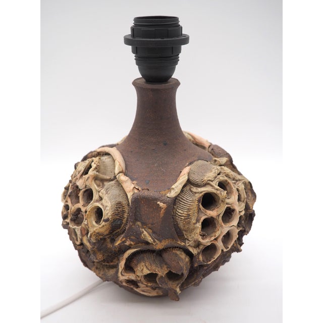1970s Handcrafted Ceramic Table Lamp by Bodil Marie Nielsen for Bodil Marie Nielsen, 1970s For Sale - Image 5 of 12