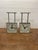 Metal Vintage Double Sided Square Trainstation Clocks from Pragotron For Sale - Image 7 of 7