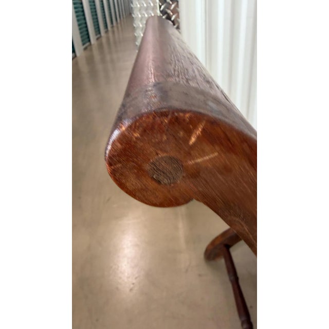 1960s Pair Hand Caned and Doweled British Colonial Anglo Indian Plantation Chairs For Sale - Image 4 of 4