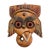 Vintage Thai Hand-Carved Wood Stylized Elephant Folk Art Wall Mask For Sale