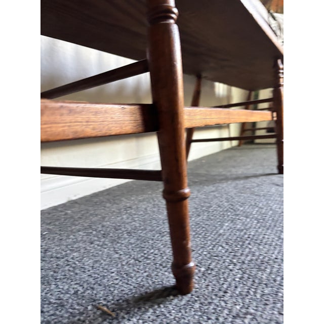 Wood Early 1900s Church Bench For Sale - Image 7 of 9