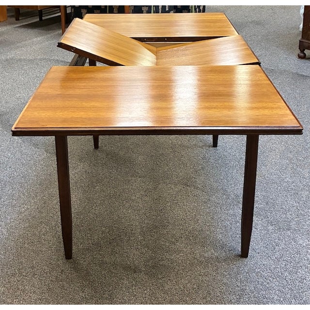 Mid Century Modern Extending Teak Dining Table W/ Butterfly Leaf by White & Newton, Uk c.1960 For Sale - Image 12 of 14