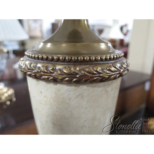 Brass & Faux Finish Lamp For Sale In Philadelphia - Image 6 of 8