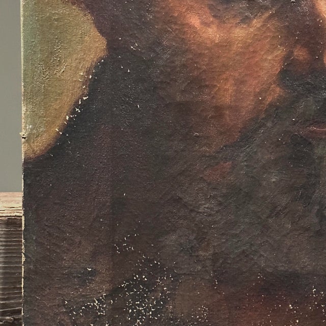 Antique 18th Century Old Masters Style Italian Portrait of Bearded Man (Oil on Canvas)/Tintoretto/Titian For Sale - Image 4 of 9