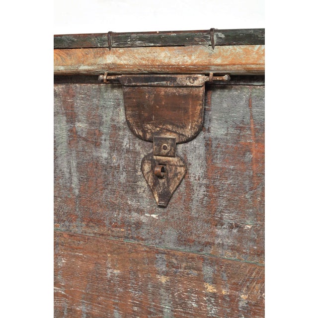 Brown Large Indian Teak Chest, 1960s For Sale - Image 8 of 15