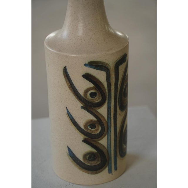 Danish Modern Stoneware Table Lamp in Glazed Ceramic, Okela, 1960s For Sale - Image 10 of 15